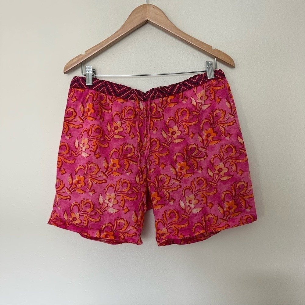 SUNDANCE Size Small Women's Bohemian Vibrant Pink and Orange Beach Floral Shorts